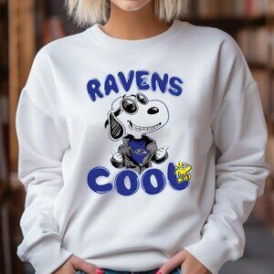 NFL Ravens Cool Snoopy Sweatshirt Retro Baltimore Football Crewneck Vintage 05